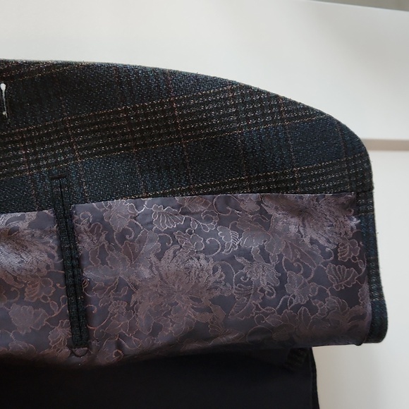 S.Cohen wool sport jacket in dark green and blue, size 42R - Picture 7 of 13